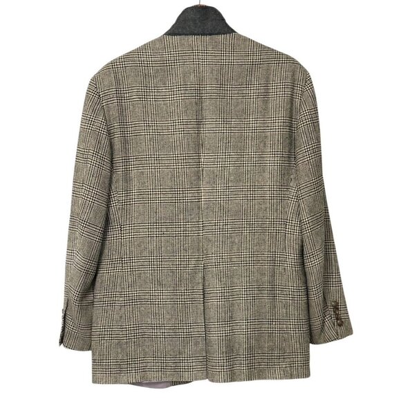 Polo Ralph Lauren Vintage 80's Silk Blazer Houndstooth USA Union Label Size 41R - Picture 6 of 16